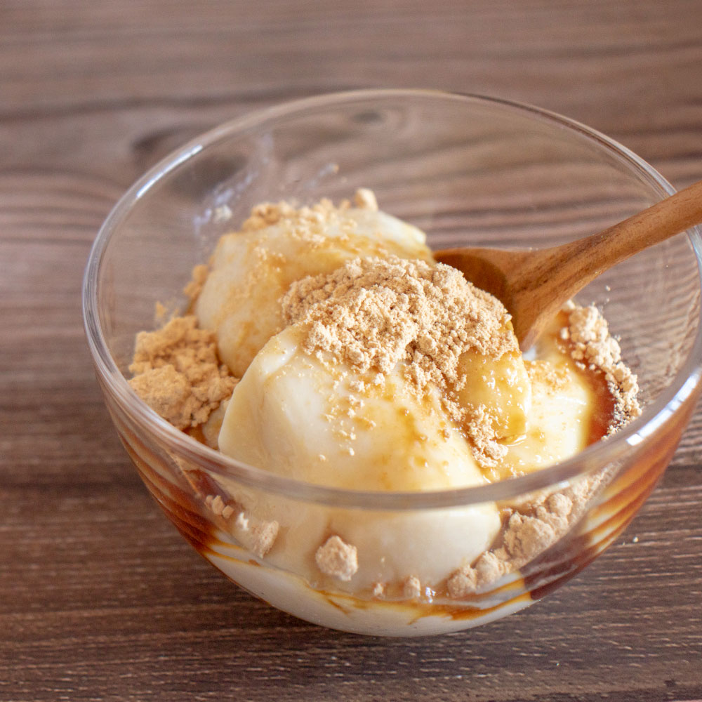 玄米豆乳きな粉プリン