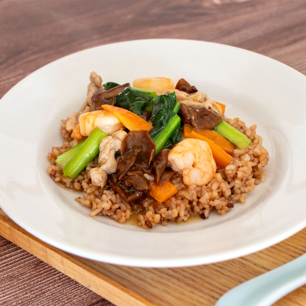 しゃきしゃきなめこの中華丼