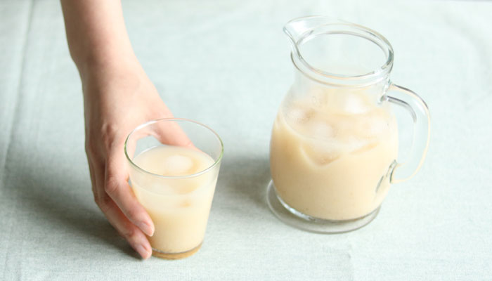 玄米甘酒豆乳割り