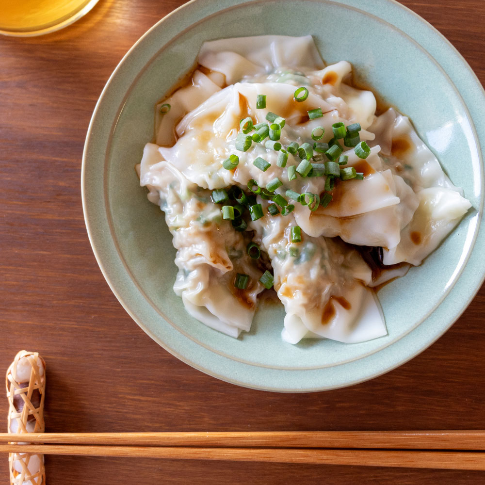 玉ねぎ糀の海老ワンタン