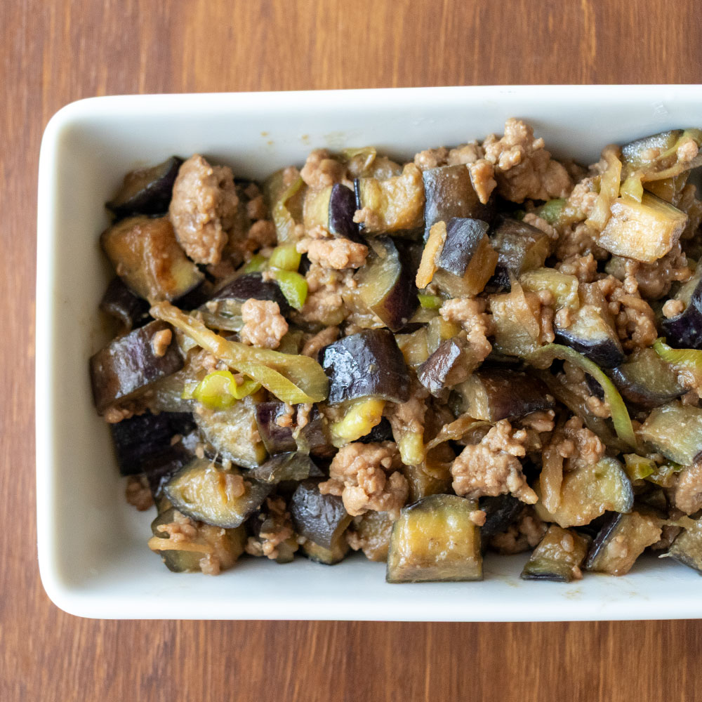 なすとひき肉のみそ煮